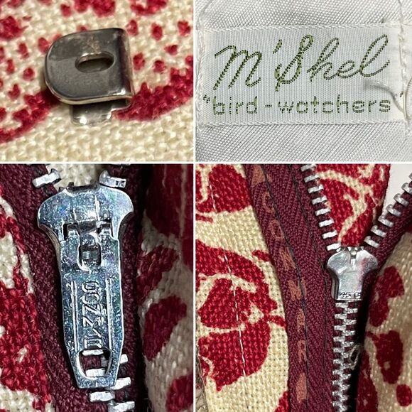 VINTAGE 1950s early 1960s Baroque Floral High Waist Long Walking Shorts 6 8 S M - Picture 10 of 16